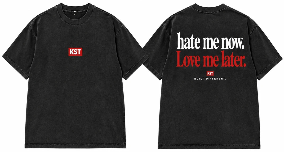 Both sides | black Hate Me Now Tee
